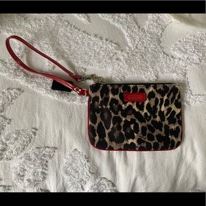 Coach leopard wristlet